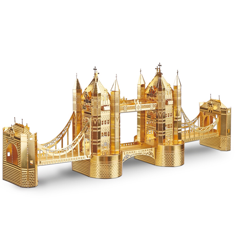 Set đồ chơi lắp ráp PIECECOOL DIY mô hình cây cầu tháp Luân Đôn 3D kim loại dành cho trẻ em