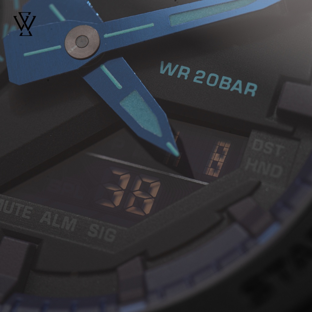 Đồng Hồ Quartz Nam Casio G-Shock GA-2100VB-1ADR Thiết Kế Mặt Kính Khoáng 45.4mm, Dây Cao Su Và Vỏ Nhựa Bền Bỉ
