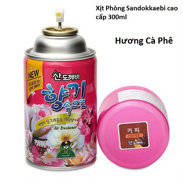 Thùng 27 chai xịt thơm phòng khử mùi Sandokkaebi Hàn Quốc 300ml
