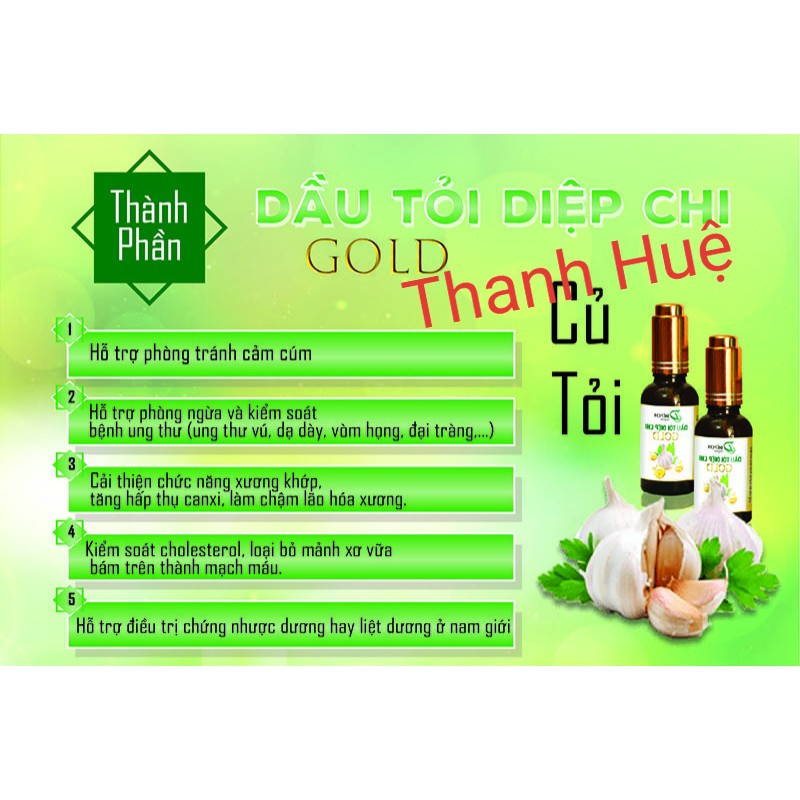 DẦU TỎI DIỆP CHI ORGANIC