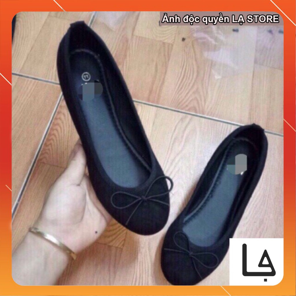 Giày bệt gắn nơ chun đơn giản