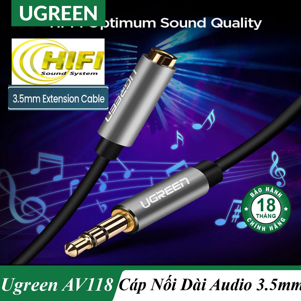 Cáp Nối Dài Audio 3.5mm Cao Cấp UGREEN AV118