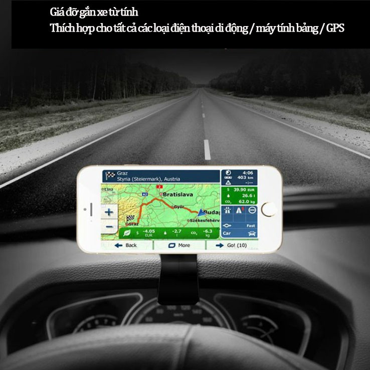 Giá đỡ điện thoại dẫn đường xe hơi HUD gắn bảng điều khiển trung tâm xoay 360 độ thông dụng | BigBuy360 - bigbuy360.vn