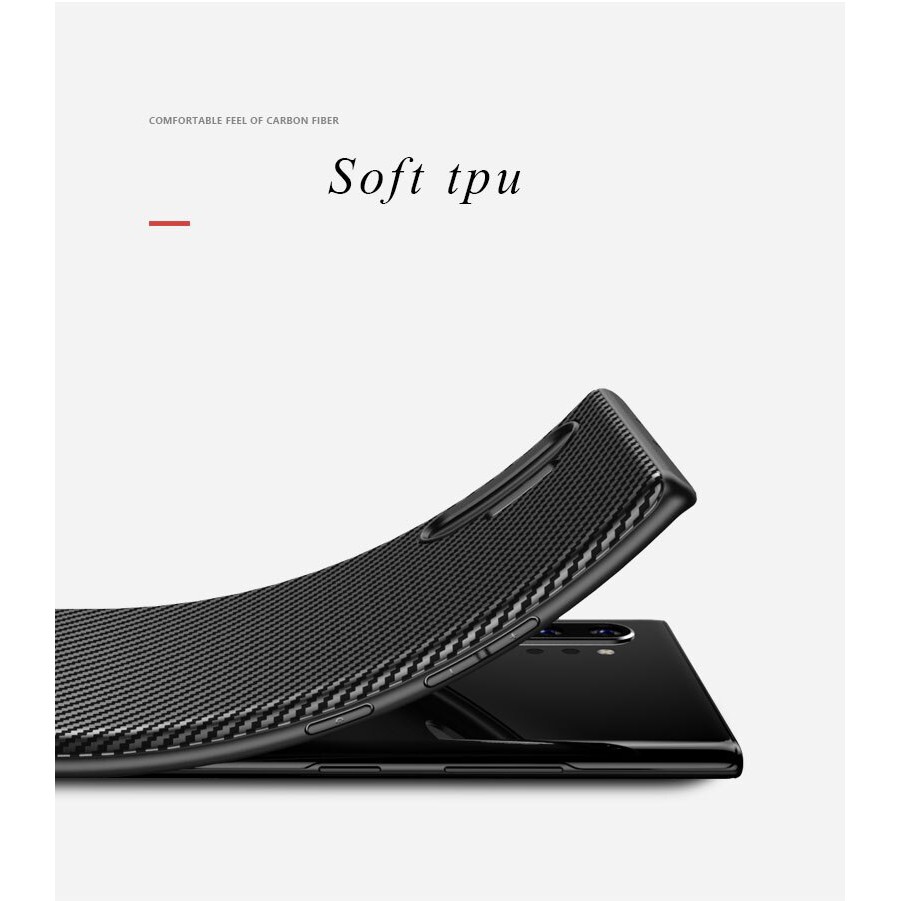 Ốp Lưng Samsung Note 10 Plus vân 3D Carbon chống bẩn