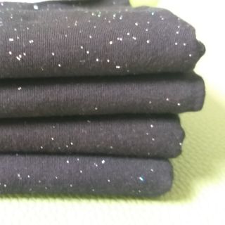 Vải cotton 4c , màu đen ánh kim tuyến , khúc 55cm ×khổ 1m5(20k)