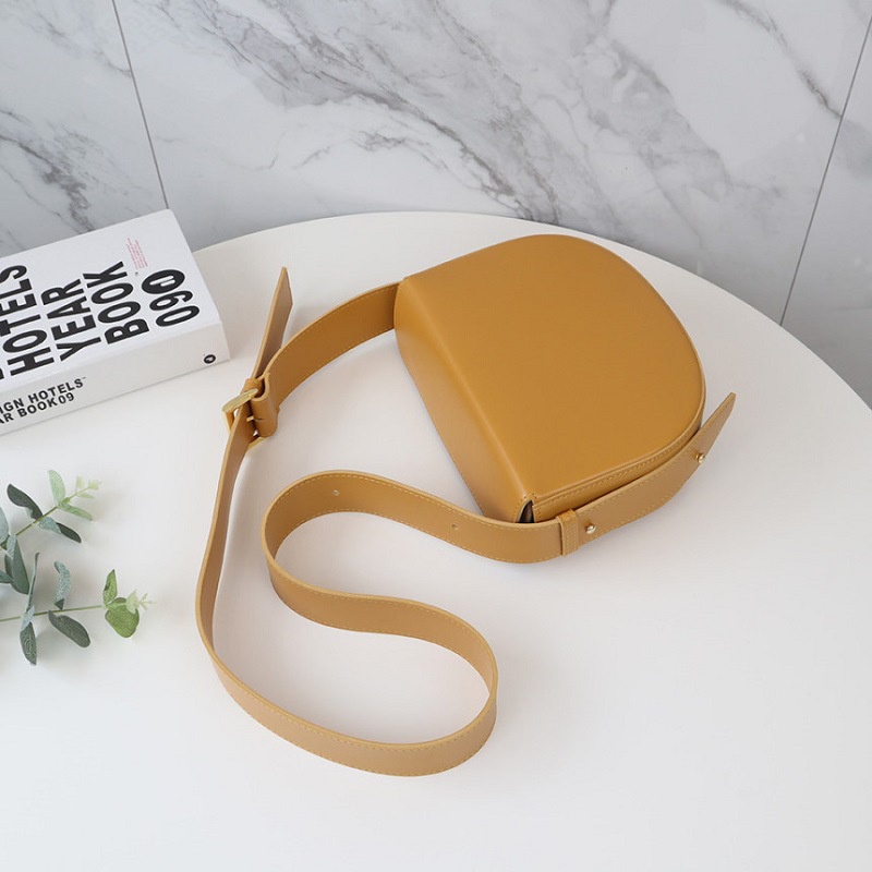 Túi đeo chéo IELGY hình bán nguyệt với dây bản rộng phong cách thanh lịch dành cho nữ