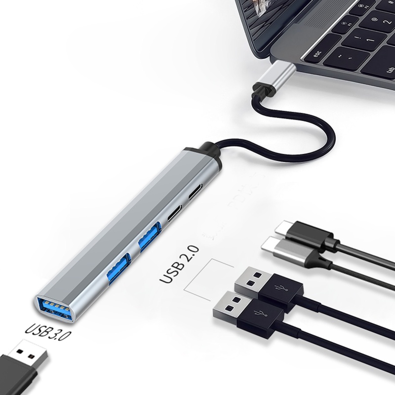 Hub Chia Cổng USB Type C 1x3 0 + 2x2 0 Cho Máy Tính / Điện Thoại