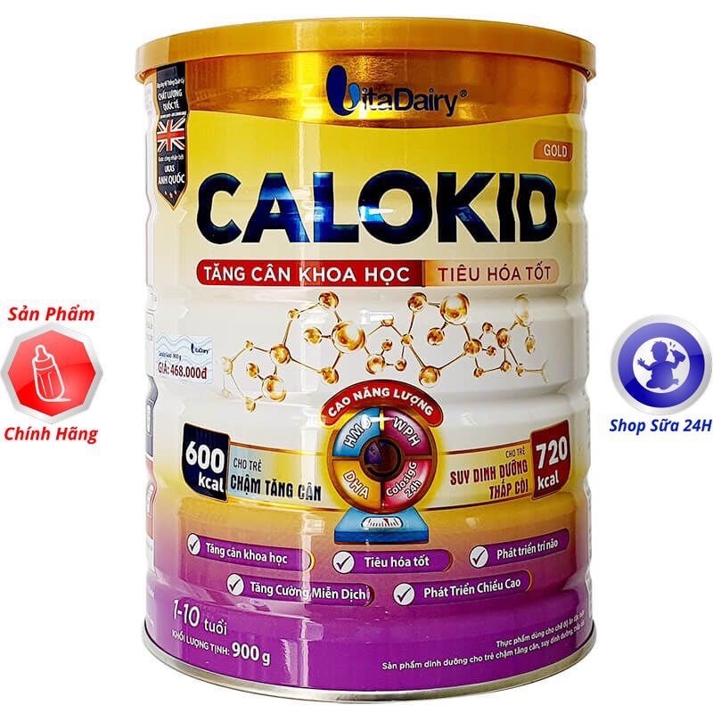 [hàng chính hãng ] sữa calokid gold (900g) tăng cân khoa học