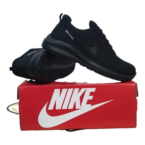 Giày Thể Thao Nike Màu Đen Bằng Sợi Tổng Hợp Cao Cấp Dành Cho Bé Trai Tiểu Học PAUD Age 3 4 5 6 7 8 Tuổi