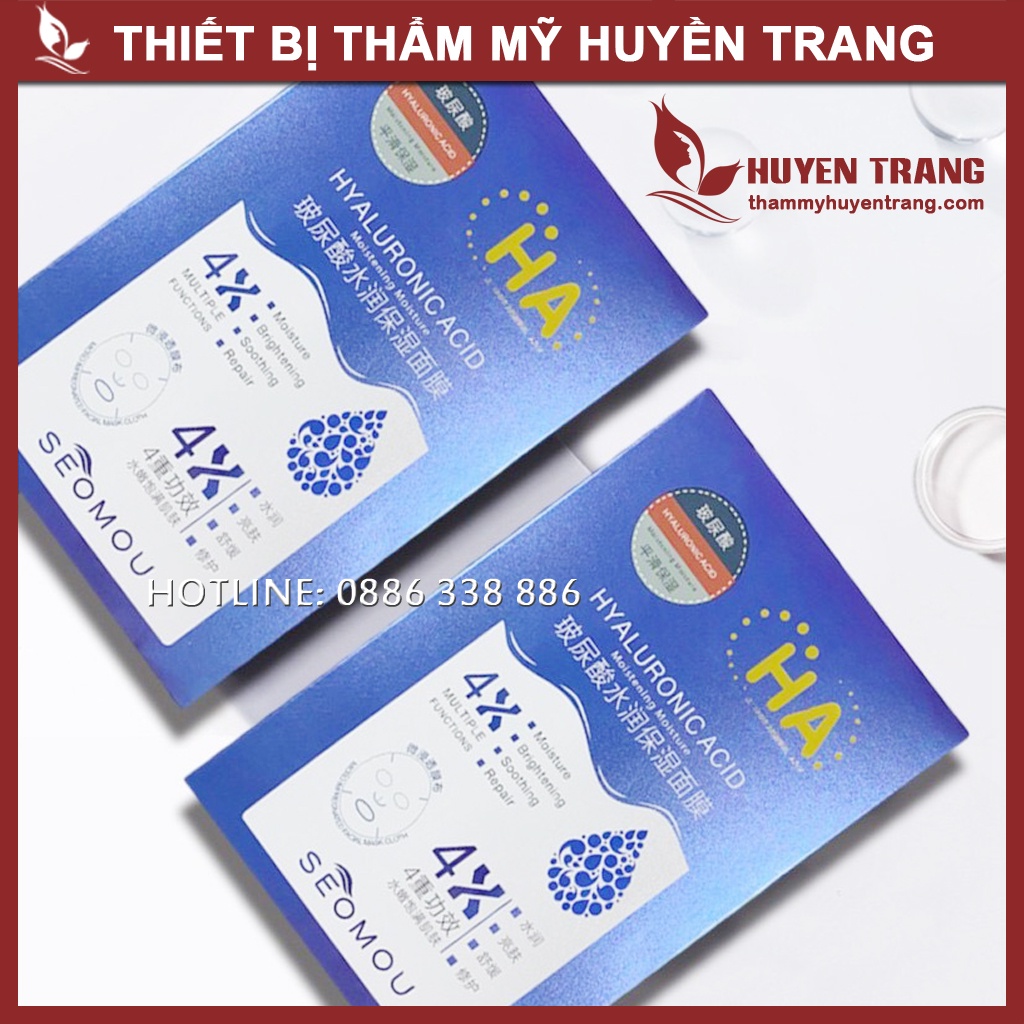 Mặt Nạ Giấy HA 4X SEOMOU Cấp Ẩm, Cấp Nước, Làm Dịu Da, Dưỡng Trắng Da Hyaluronic Acid - Thẩm Mỹ Huyền Trang NANOCEE