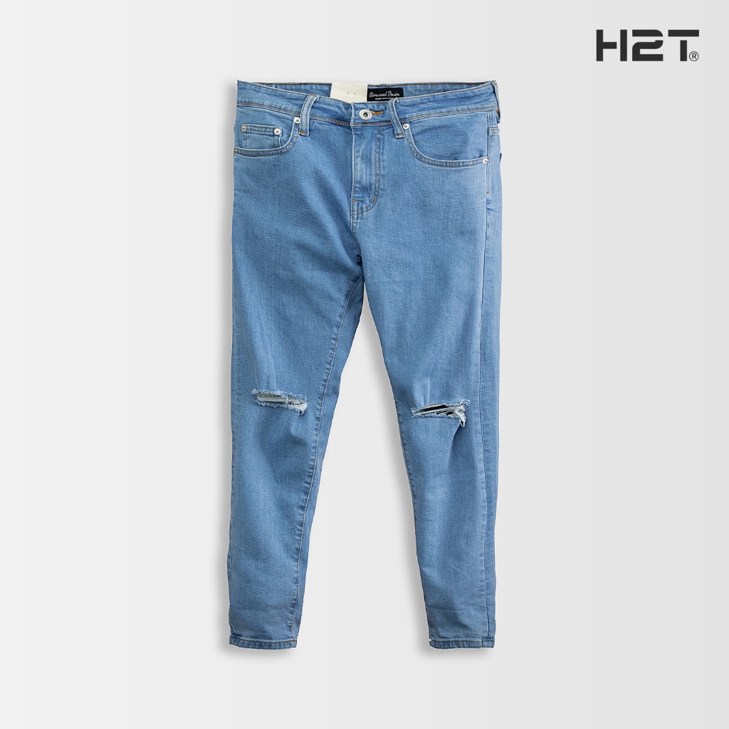 Quần Jean Nam Rách - Quần Bò Jeans H2T S.W.D Blue Ripped 1315