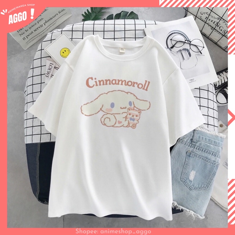Áo Thun Hoạt Hình Cinnamoroll Phong Cách Nhật Bản Dễ Thương Cho Nữ