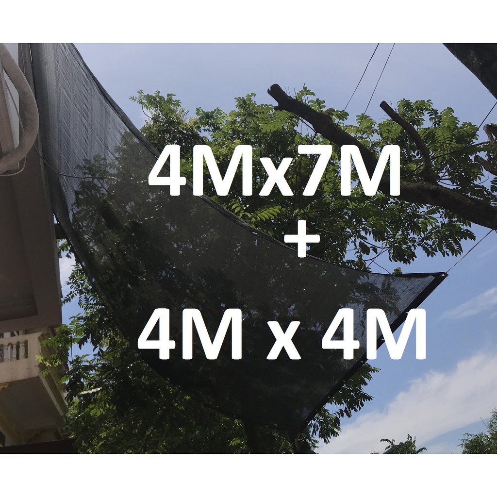 [COMBO] 2 tấm lưới che nắng 4mx4m + 4mx7m - Đục khuy may bo viền