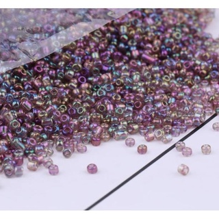 Hạt cườm TQ AAA size 2mm đính áo màu tím nâu