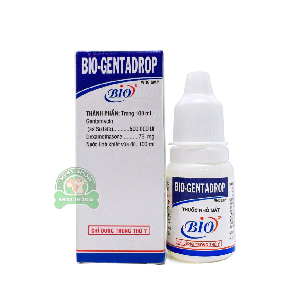Dung dịch nhỏ mắt Chó Mèo Bio-Gentadrop chai 10ml