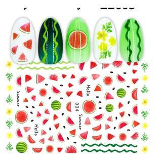 sticker hoa quả trang trí nail