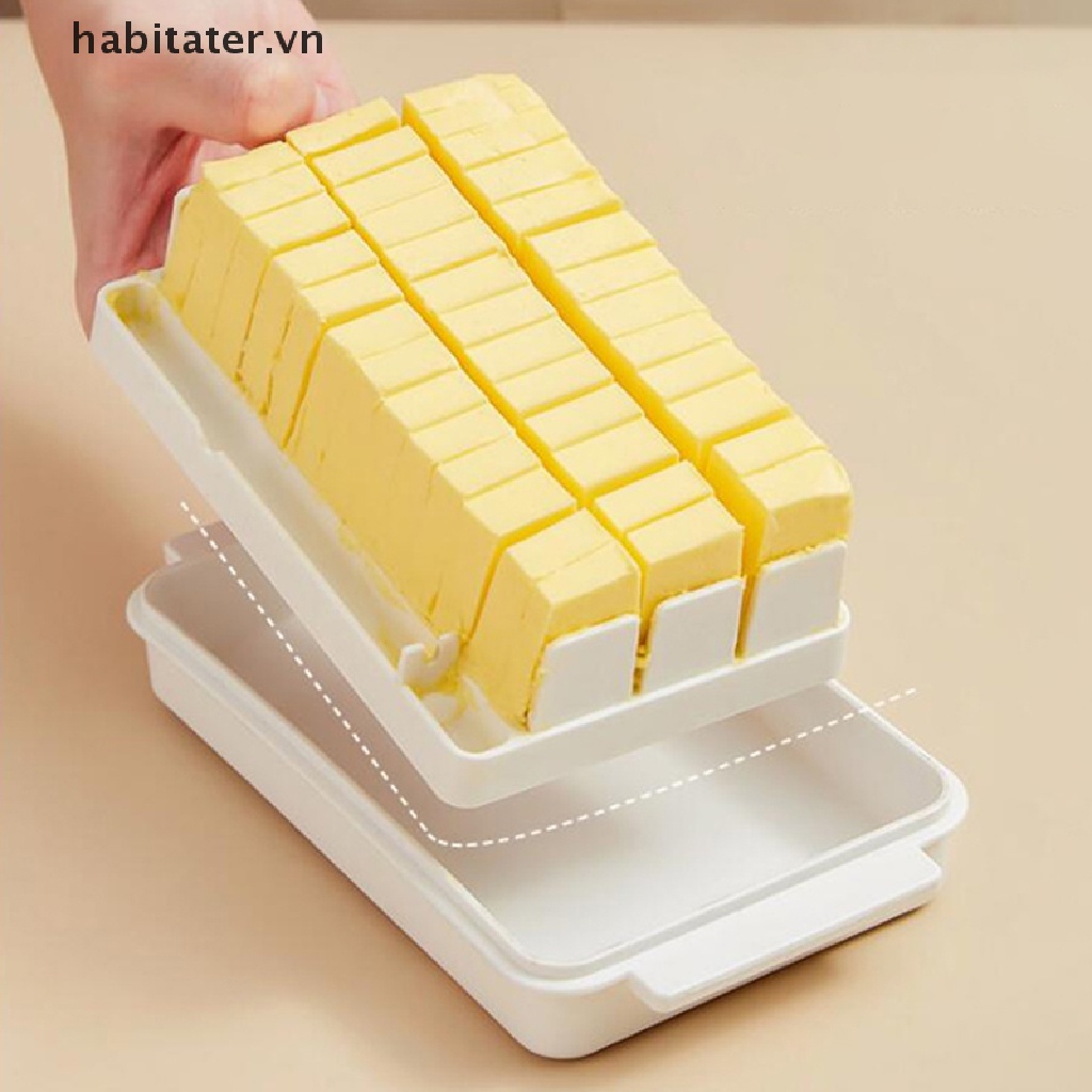 Khay Đựng Bơ / Phô Mai Trong Suốt Có Nắp Đậy Tiện Dụng Cho Nhà Bếp