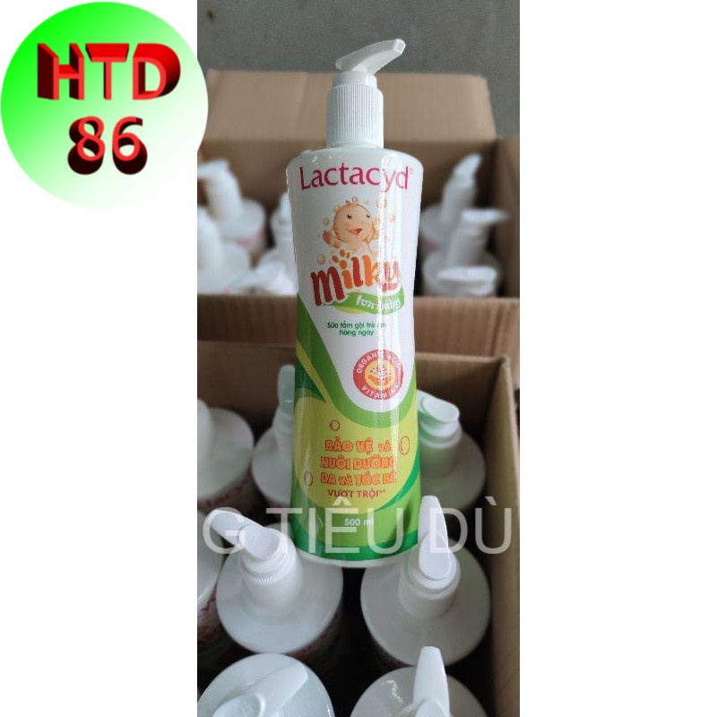 Sữa tắm gội trẻ em Lactacyd Milky 500ml