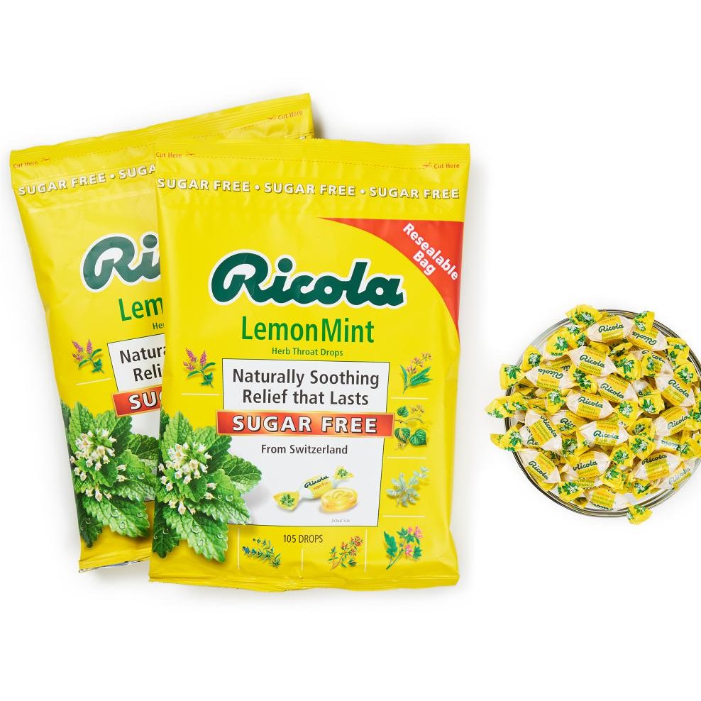 Kẹo ngậm không đường Ricola Lemon Mint 105 viên