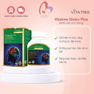 Vitatree ginkgo plus 6000mg with q10 tăng cường tuần hoàn não 40 viên - tp031