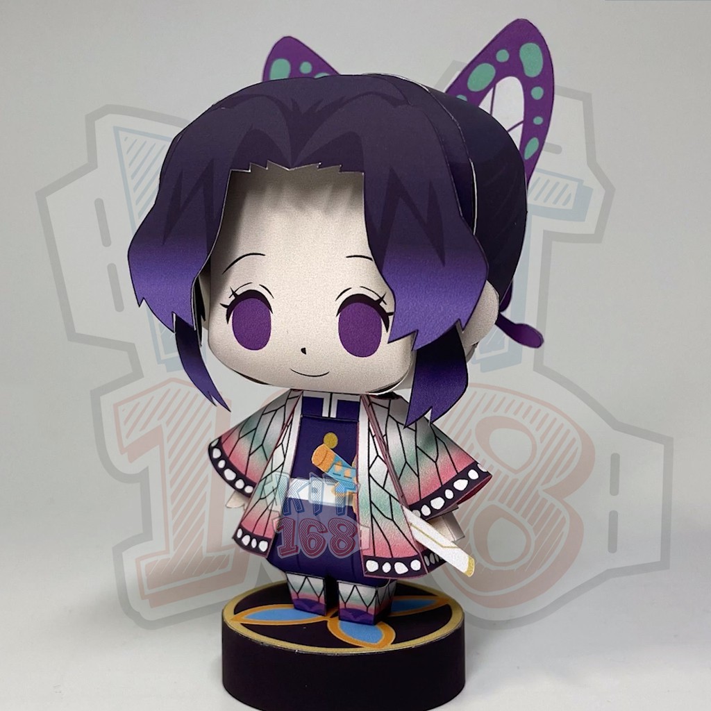 Mô hình giấy Chibi Shinobu Kocho Ver 4 – Demon Slayer (Kimetsu No Yaiba) + kit mô hình hộp trang trí