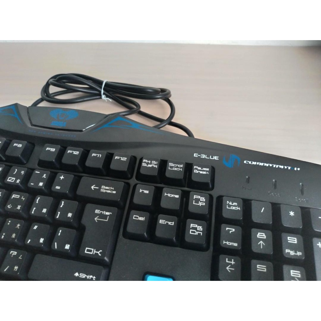 Bàn Phím Gaming chính hãng  E-Blue Combat cũ dùng tốt  LED đẹp Chống Nước phím cao dễ gõ siêu bền