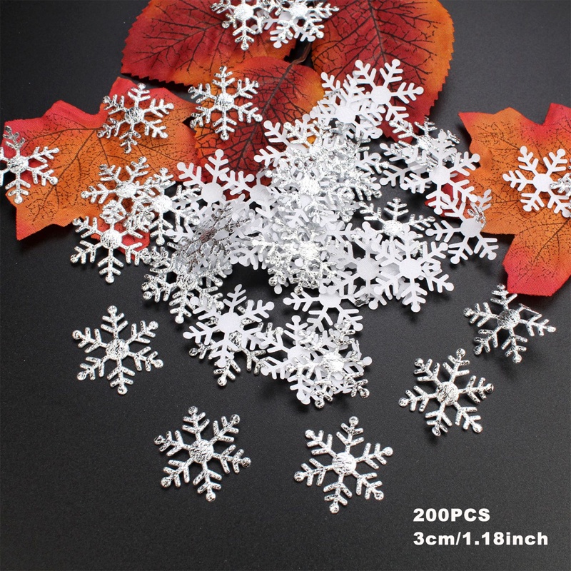 200/300 bông tuyết giả dùng trang trí Giáng Sinh