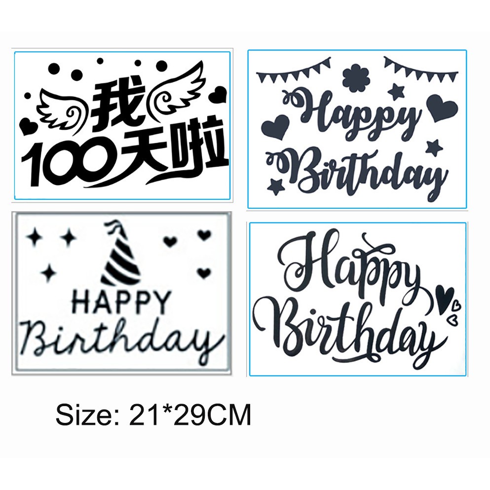 Miếng Dán Bong Bóng 15 Phong Cách Màu Đen Dùng Trang Trí Tiệc Sinh Nhật