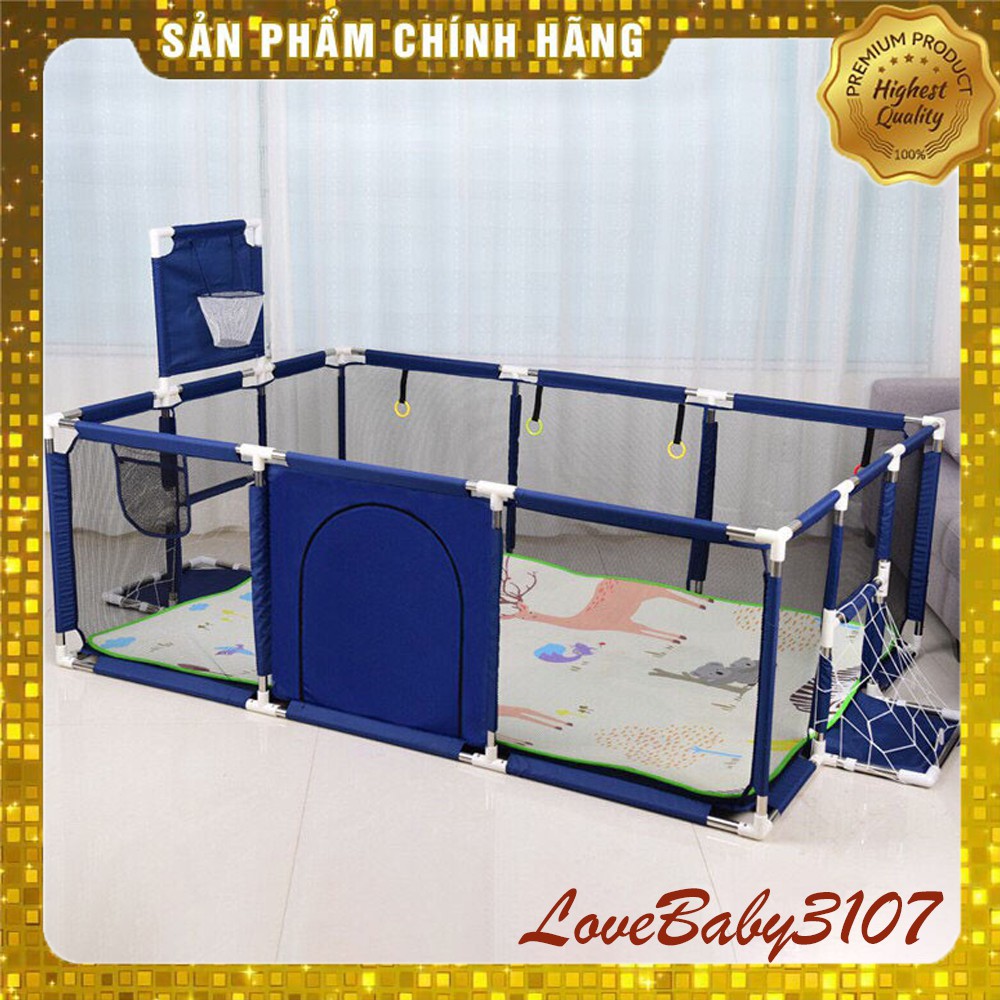 Quây bóng hình chữ nhật, Lều chơi bóng cho bé, Nhà bóng chữ nhật cho bé khung inox - TẶNG 20 BÓNG