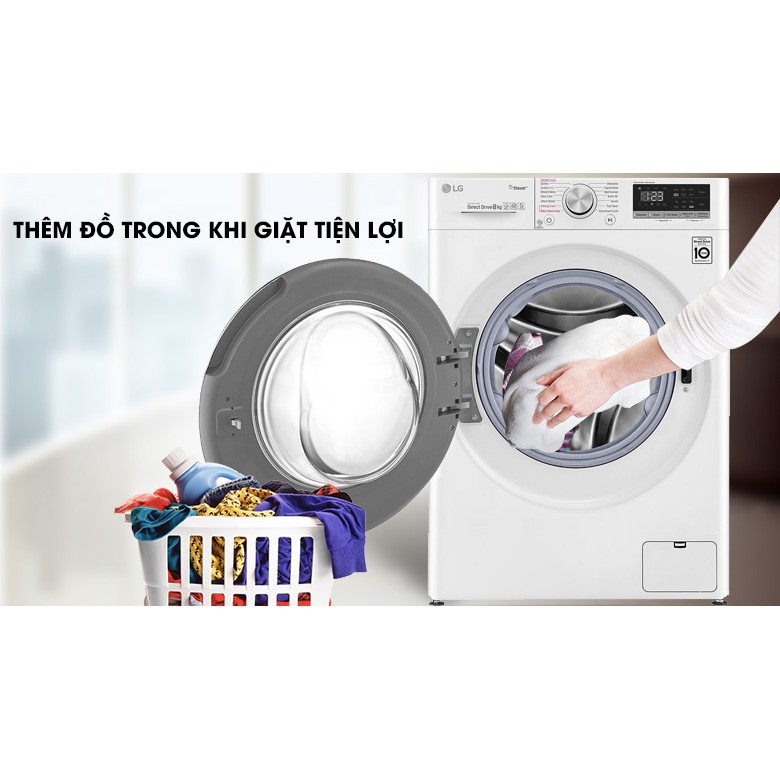 Máy giặt sấy LG Inverter 8.5 kg FV1408G4W (Miễn phí giao tại HCM-ngoài tỉnh liên hệ shop)