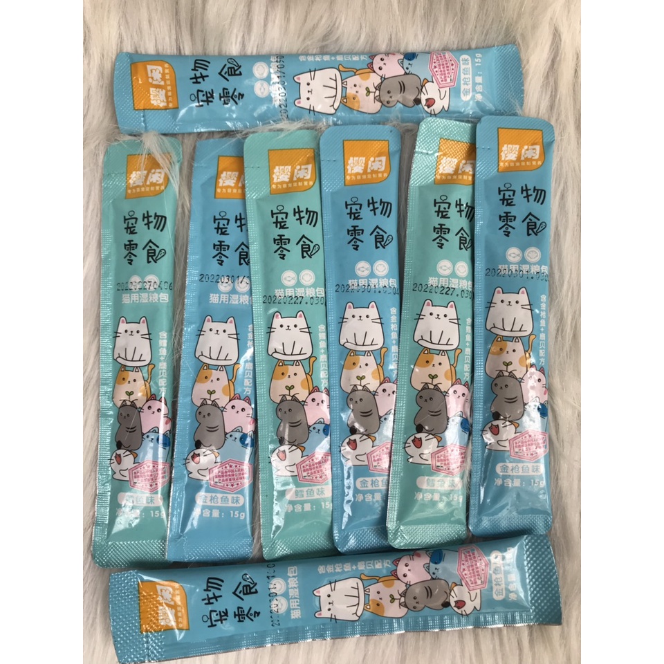 Đồ ăn vặt cho mèo súp thưởng shizuka dạng thanh nhỏ 15gr