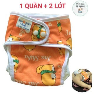 [1 QUẦN+2 LÓT] BỘ BỈM VẢI, TÃ VẢI CHỐNG HĂM CHỐNG TRÀN CHO BÉ, SIZE M,L
