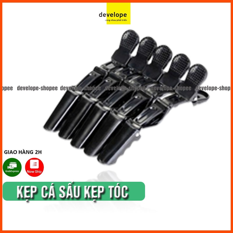Kẹp cá sấu giúp kẹp chia nhỏ các phần tóc khi tạo kiểu (Combo 5 cái)