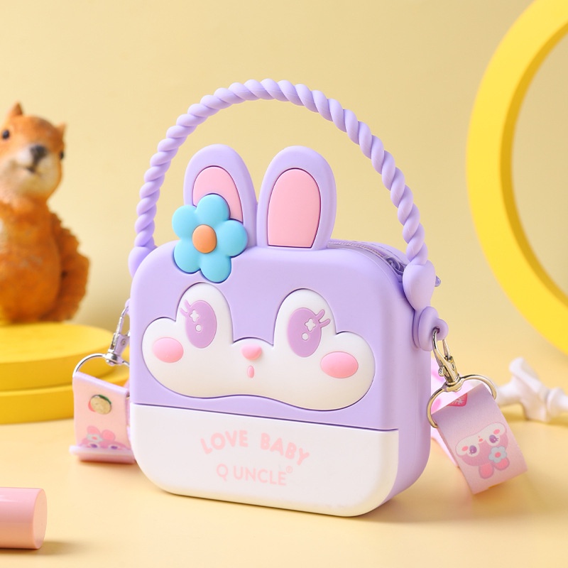Túi Đeo Chéo Mini Bằng Silicon Hình Stella Lou Dễ Thương Dùng Đựng Tiền Xu / Tai Nghe Cho Bé