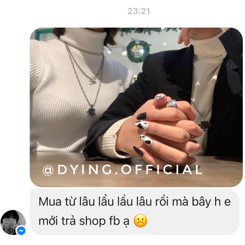 SET Dây Chuyền ĐÔI MẢNH GHÉP (Gồm 2 dây như ảnh) - Thép Titan KHÔNG RỈ
