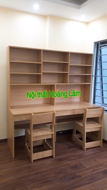 Bàn học đôi gỗ công nghiệp mẫu đẹp