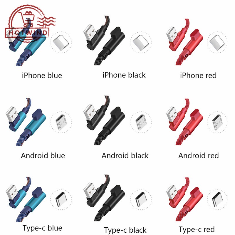 Dây cáp sạc nhanh góc 90 độ đầu USB 3.1 Type C