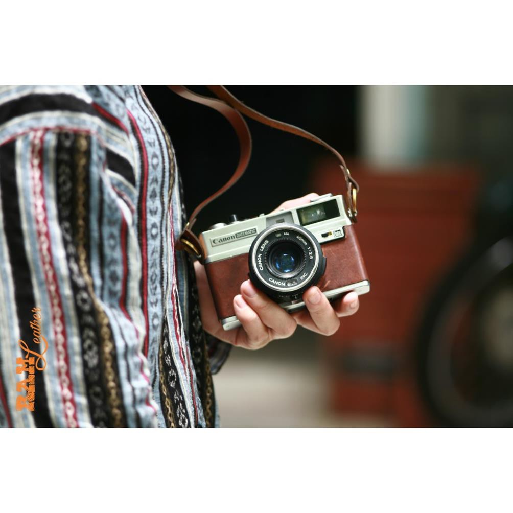 DÂY MÁY ẢNH DA BÒ NÂU ĐỎ RAM A2 - CHO MÁY ẢNH FILM VÀ MIRROLESS *