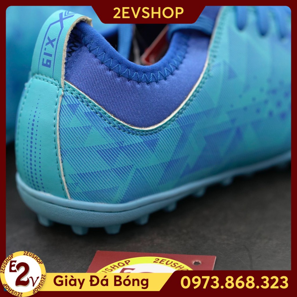 Giày đá bóng thể thao nam Fovi Debut Xanh Ngọc, giày đá banh cỏ nhân tạo đế mềm - 2EVSHOP