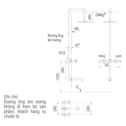 Vòi Sen Tắm Inax Âm Tường Nóng Lạnh BFV-81SEC, bảo hành chính hãng 02 năm