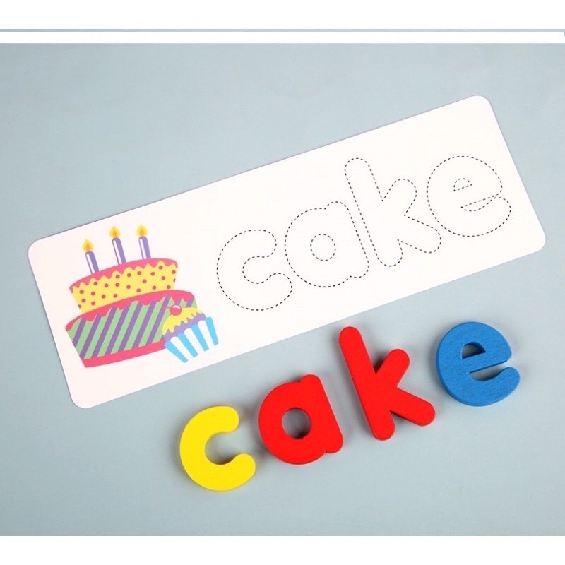 SPELLING GAME - Bộ 52 thẻ ghép chữ Đánh vần tiếng Anh sáng tạo cho bé