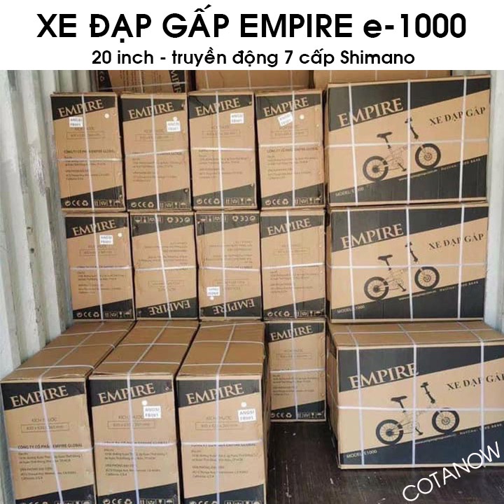 Xe đạp gấp Empire E-1000 bánh 20 inch, gấp gọn tiện lợi