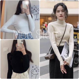 ÁO LEN NỮ 🌸 Áo Len Cổ 3p, Cổ lọ Trơn Len Gân