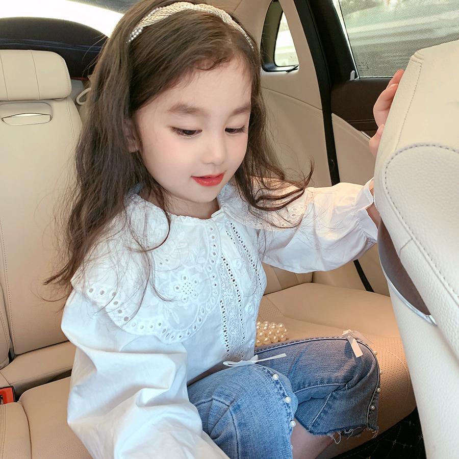Áo Sơ Mi Ren Tay Dài Phong Cách Hàn Quốc Thời Trang Mùa Xuân Mới 2022 Dành Cho Bé Gái