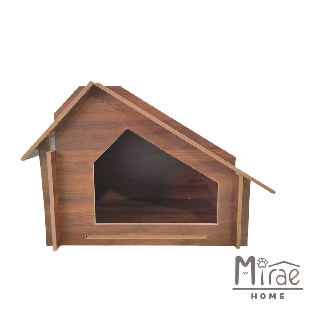 Nhà mèo, ổ mèo, ổ nằm gỗ MDF nhập khẩu cao cấp, dễ lắp ghép Size to phù hợp mèo 1-6kg Mirae Home MHCHPL03