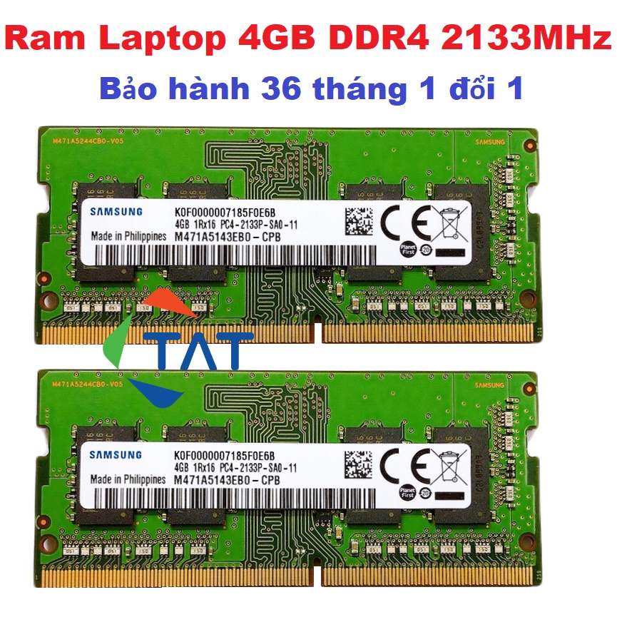 Ram Samsung 4GB DDR4 2133MHz Laptop Macbook - Mới Bảo hành 36 tháng