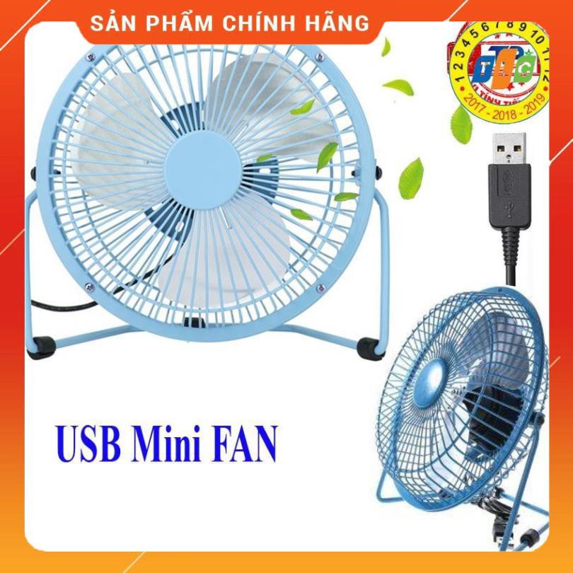 Quạt USB Mini Fan lồng sắt 20cm Quay 360 độ Tiện Dụng - Fan Lileng 819 TPF1