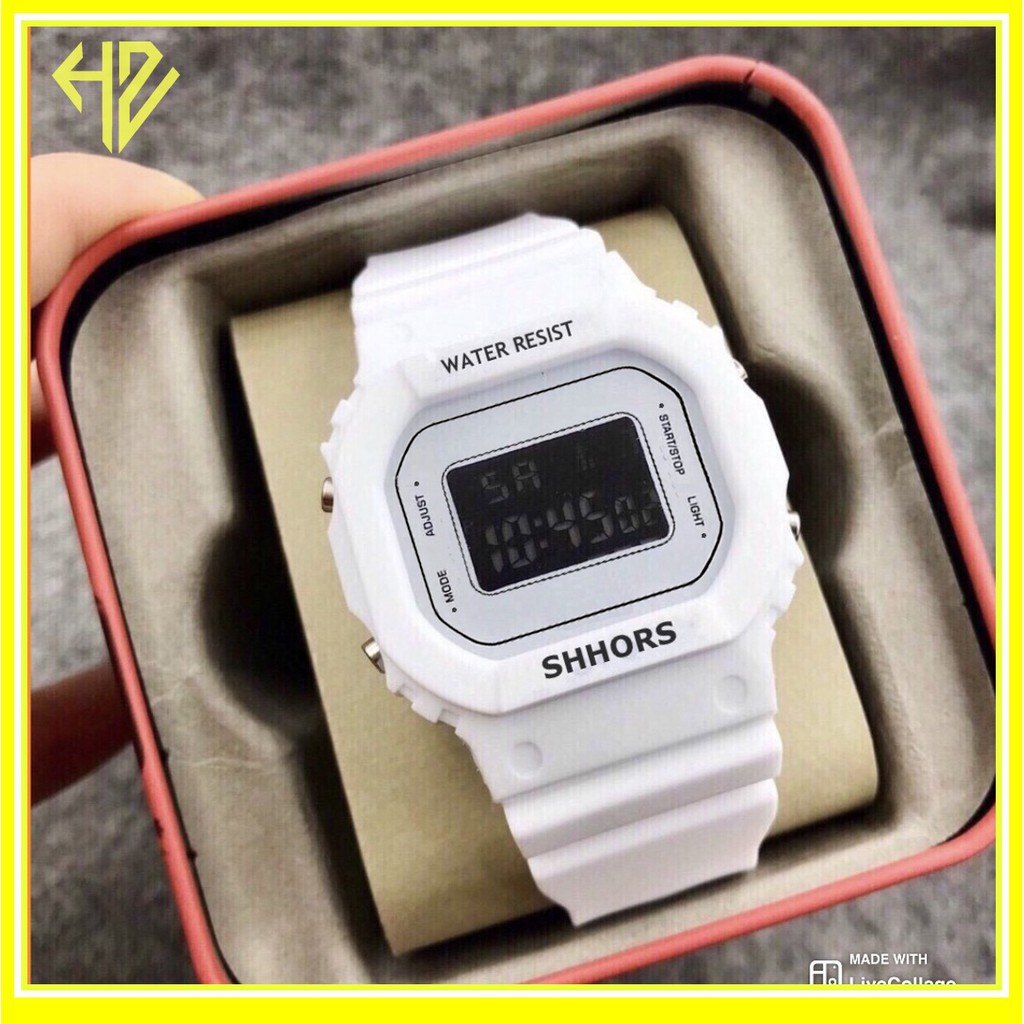 [Mã FAMAYFA2 giảm 10K đơn 50K] ĐỒNG HỒ NAM NỮ SHHORS VUÔNG 2 MÀU ĐEN TRẮNG D361 SIÊU ĐẸP | BigBuy360 - bigbuy360.vn