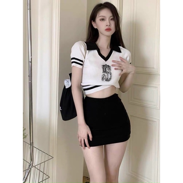 ÁO THUN LEN CROP TOP HÀNG QC XỊN