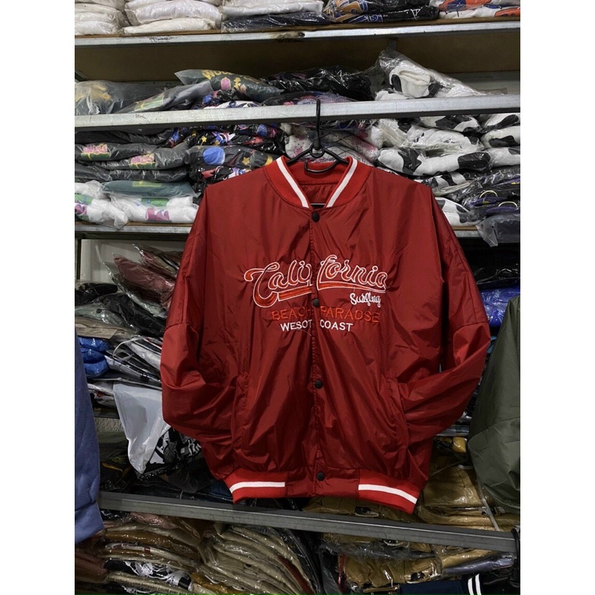 [Ảnh + Video thật] Áo khoác Bomber CAW phối tay cánh dơi logo thêu (lót das) - (freesize - 5 màu)